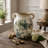 7.5X6.3X7.7" Floral Twin-Handle Vase