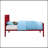 Red Finish Full Bed