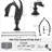 Mattle Black Bathroom Faucet-Luxury Swan Shape Sink Faucet 2 handle for Modern Bathroom Design-Deck Mounted Dual Handle Basin Tap- Unique Brass Bird Faucet-123243834