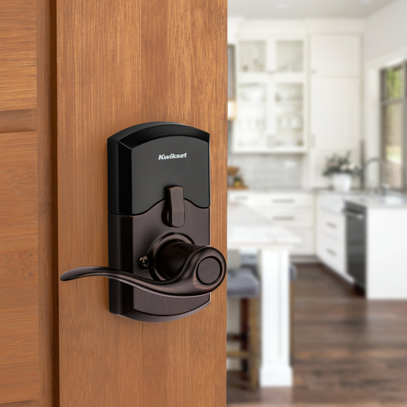 Venetian Bronze Electronic Keypad Entry Lever with SmartKey