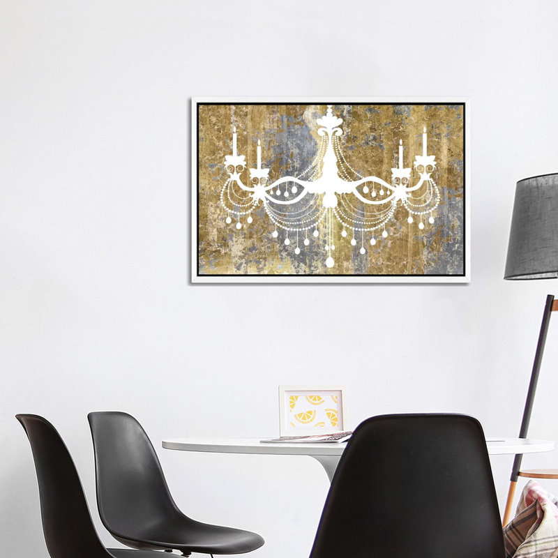 Gilded Chandelier by Wild Apple Portfolio - Wrapped Canvas Painting, Wrapped Canvas, 101.6 cm H x 66.04 cm W x 3.175 cm D