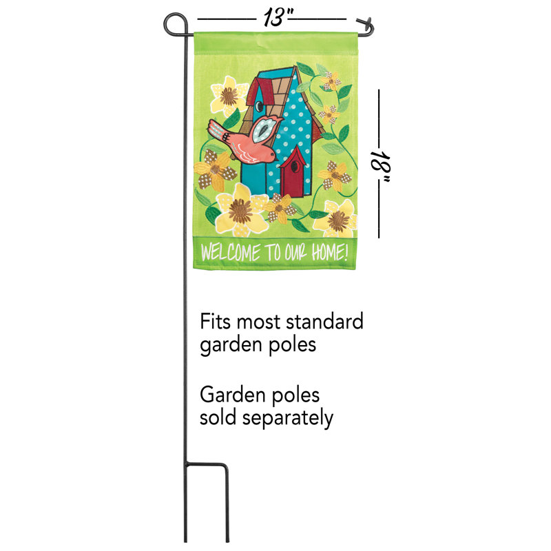 Drapeau de jardin en polyester 1 pi 6 x 1 pi Kohn