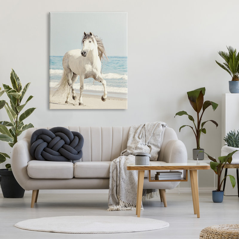 Art mural sur toile étalé par un cheval sauvage au soleil, par Jan Walters, H 48 po x l 36 po x P 1,5 po, Toile tendue