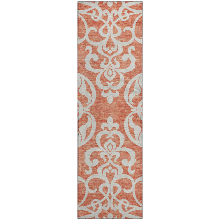Premium Machine Washable Prisco Coral Rug