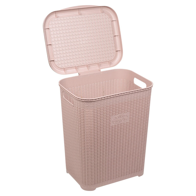 Plastic Laundry Basket, Cappuccino