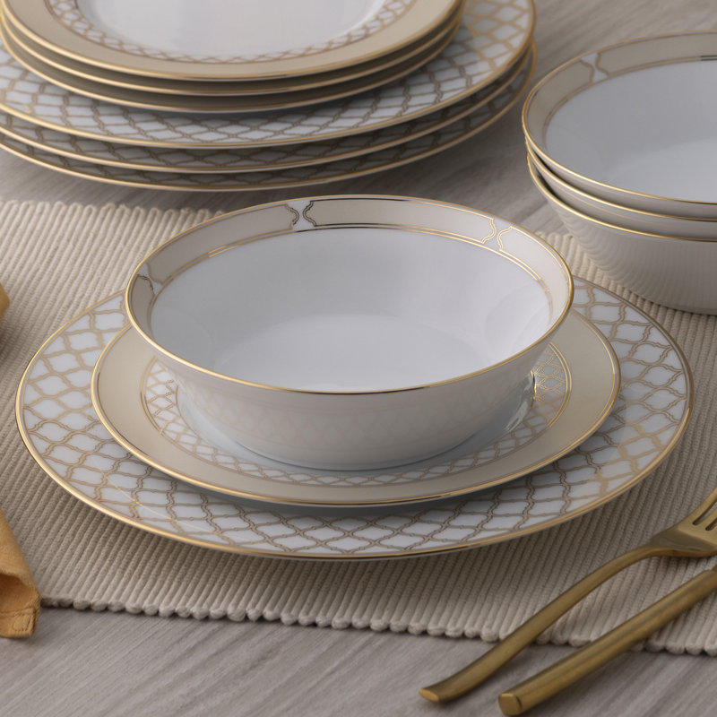 Noritake Eternal Palace 12-Piece Dinnerware Set, Service for 4, Gold