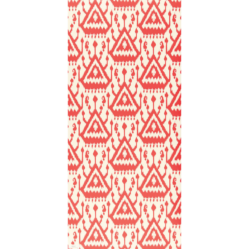 Papier peint Vientiane Ikat, Corail