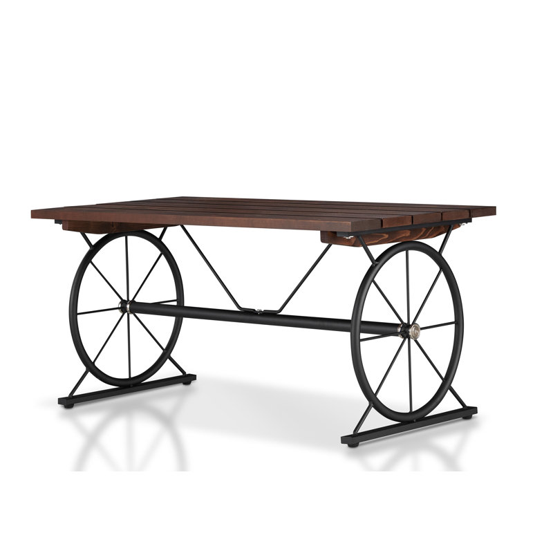 Arana Trestle Coffee Table, Warm Oak
