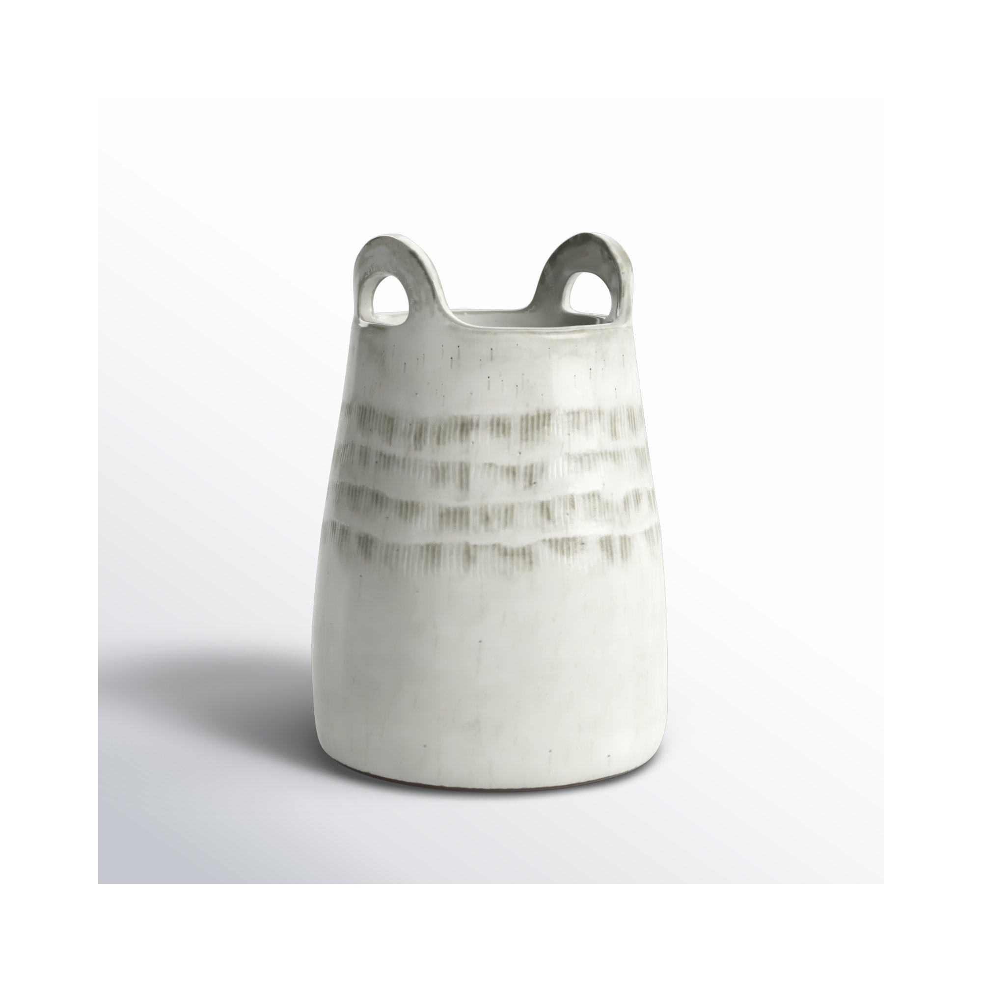 Jarkata Handmade Ceramic Table Vase, 8.5" H x 5.5" W x 5.5" D