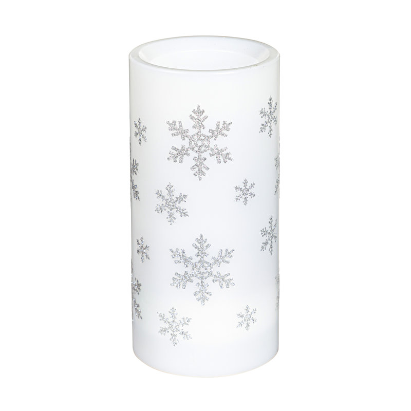 Décoration de table pilier flocon de neige