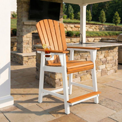 Kevin Adirondack Counter Height Chair, White