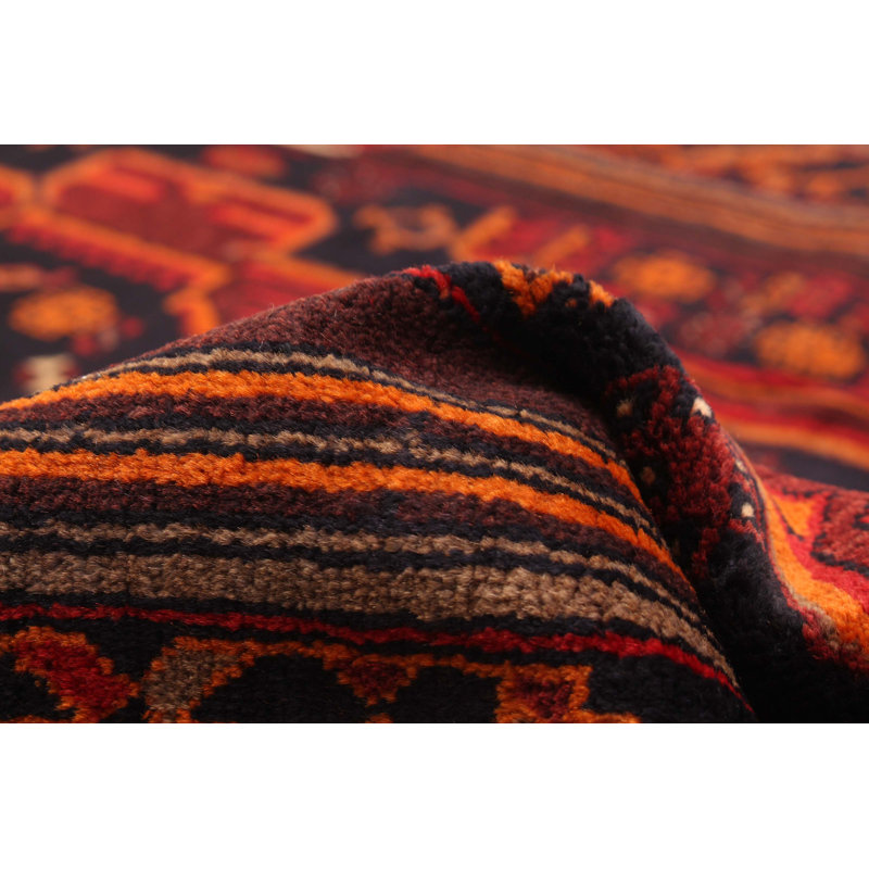 Tapis bleu foncé Teimani 3 pi 6 po x 6 pi 6 po