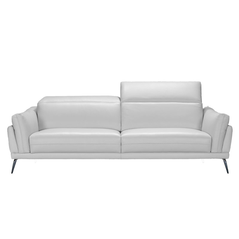 Causeuse en cuir Dayse, Blanc