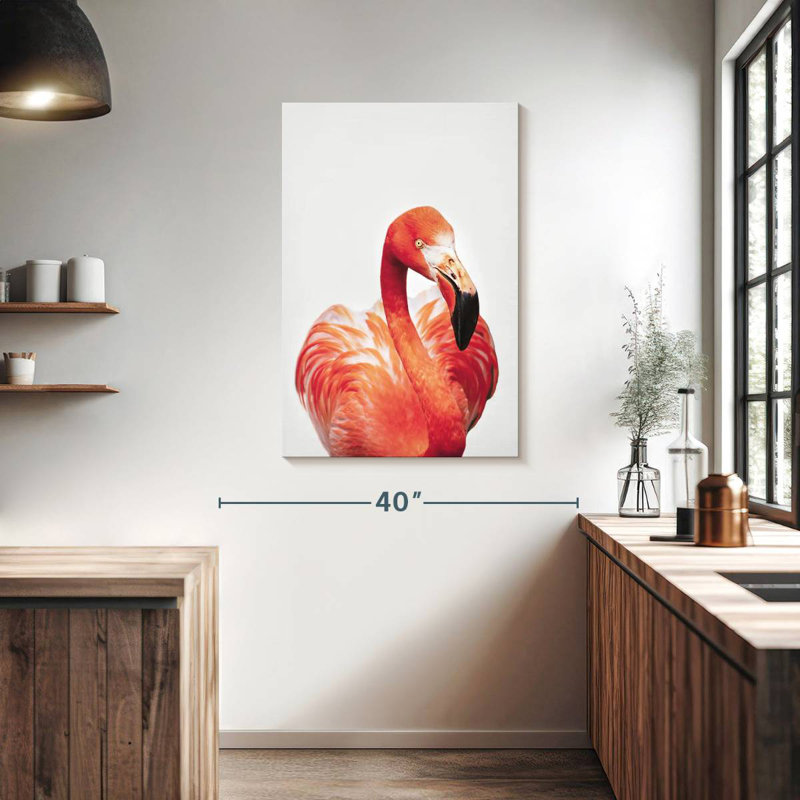 Brampt Blush Flamingo, 39" H x 26" W
