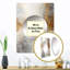 «Jaffar Minimal Gold» et rivière abstraite beige - miroir des aurores boréales, miroir mural traditionnel unique, impression d'art en métal-2061614385