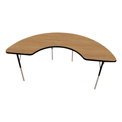 Adjustable Height Half Moon Activity Table