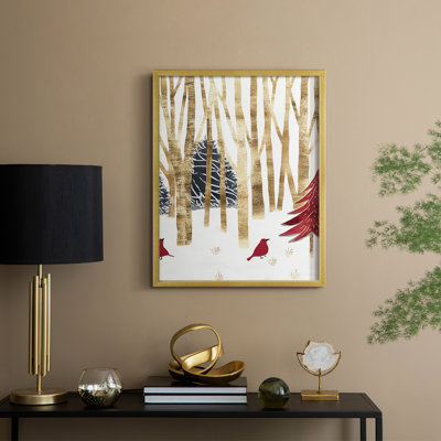 «Christmas Holiday Art» CDXXIX, reproduction encadrée - bois massif