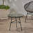 Outdoor Glass Top Faux Rattan Side Table,Tempered Glass Top End Table For Balcony Porch Deck-267088657