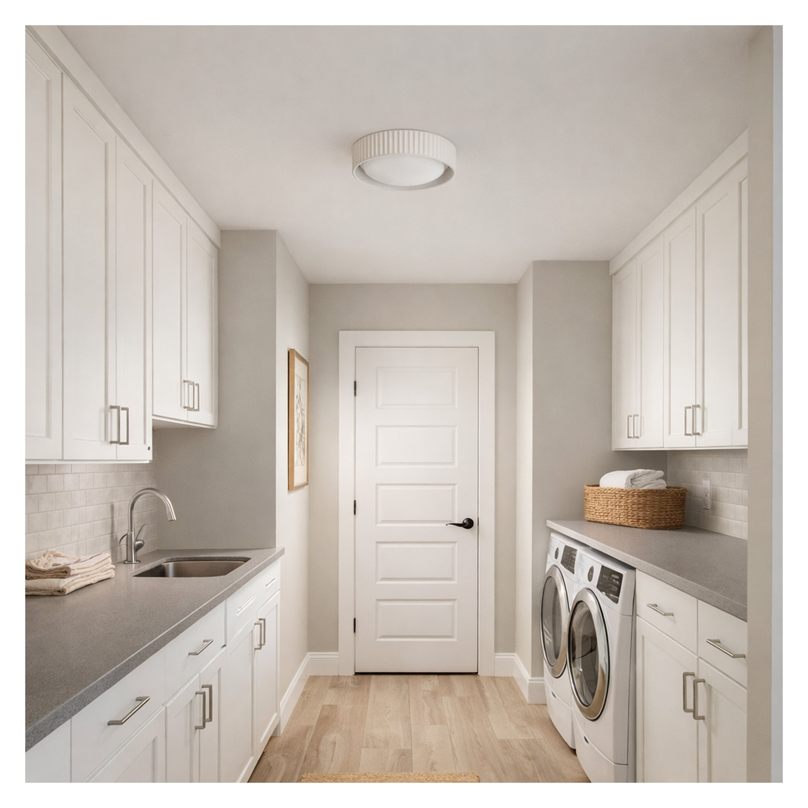 Calcott Flush Mount, Chalk White