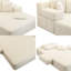 Chaise longue en velours côtelé moelleux avec 3 coussins, canapé-lit convertible avec fermeture à glissière cachée et poche latérale, conception sans cadre, aucun assemblage requis pour les petits espaces, salon, appartement-1953608525
