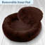 Lit pour chien PETMAker Donut 30 po pour animaux de compagnie de taille moyenne - Lit en mousse à mémoire de forme avec housse lavable amovible et fond antidérapant, brun-126450968-101054461
