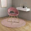 Ensemble de 2 fauteuils d'appoint en velours rose classique pour salle à manger et salon Mid-Century moderne