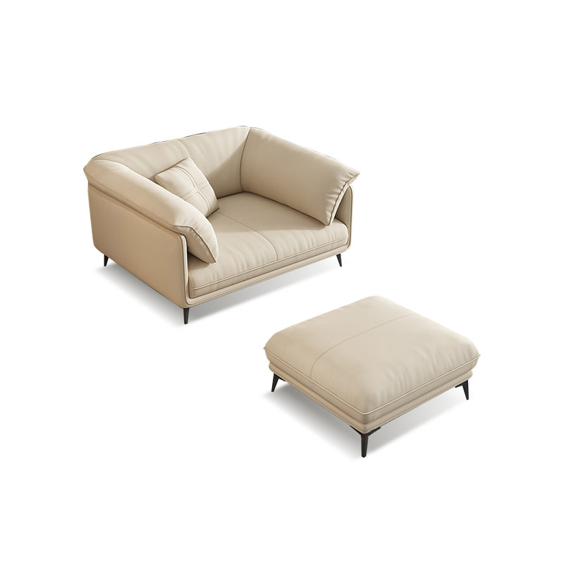 Chaise avec accoudoirs coussinée en polyester kaki avec repose-pieds