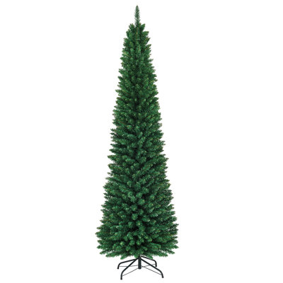 Sapin de Noël vert élancé 96 po H