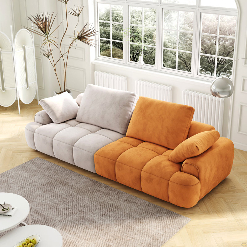 86.6″ Large Size Two Seat Sofa,Modern Upholstered