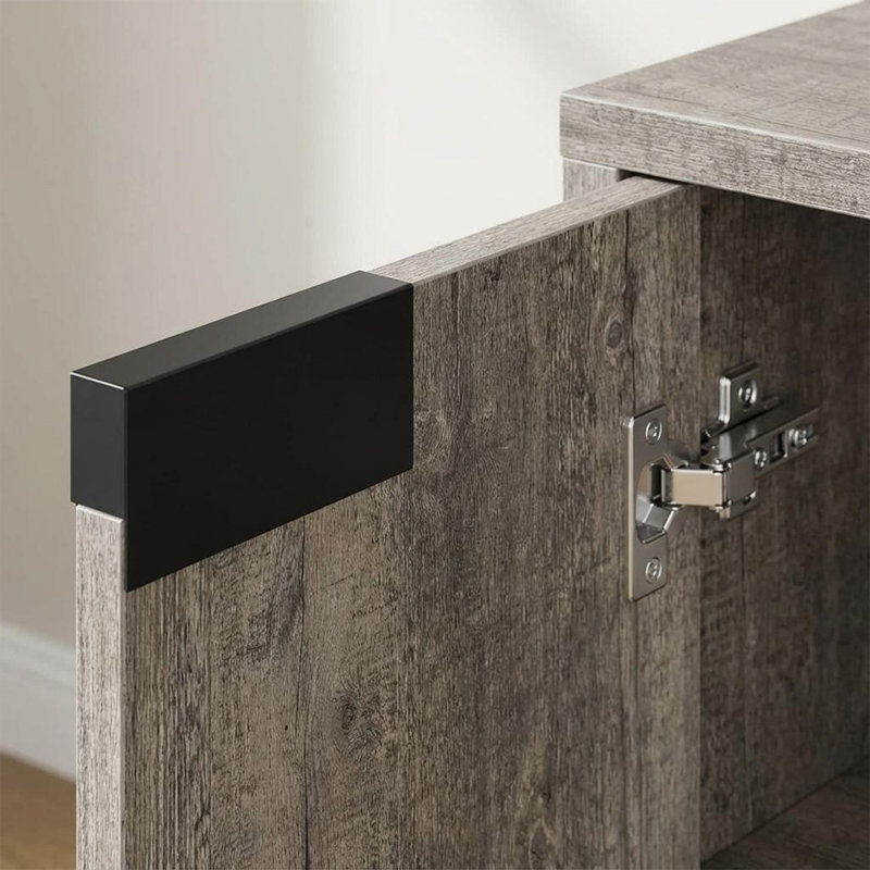 Grande armoire de rangement d'appoint de 55 pouces, buffet de style campagnard moderne avec 4 portes, tablettes réglables, bar à café, console pour la salle à manger, couloir