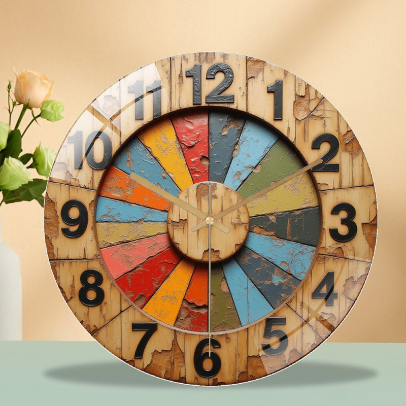 Horloge murale rétro vintage 12 po