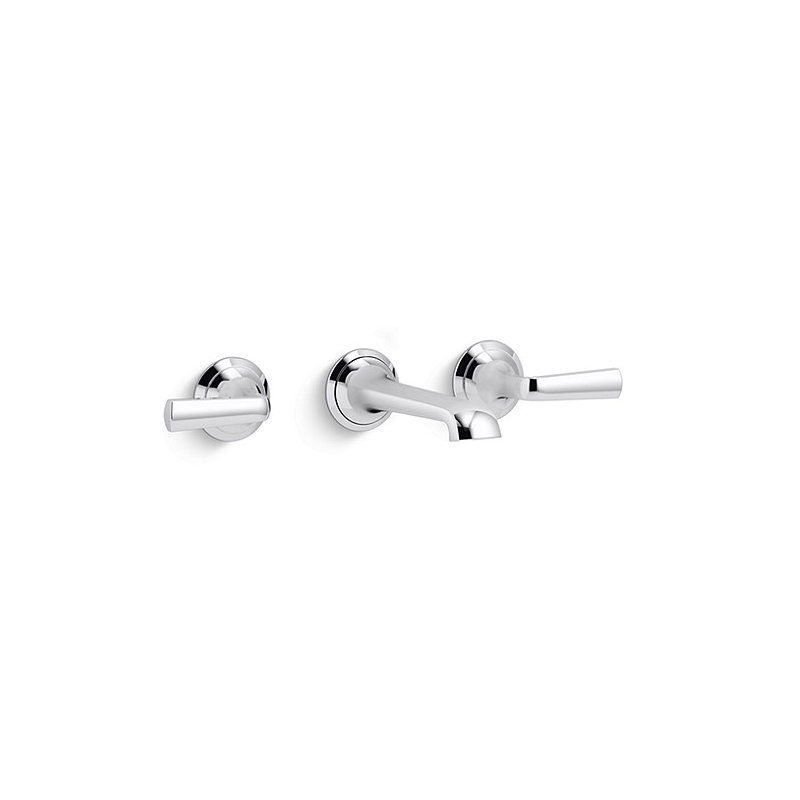 Script™ Wall-Mount Sink Faucet, Lever Handles, Polished Chrome