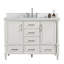 Ensemble de meuble-lavabo simple autoportant 48 po avec 2 poignées entièrement assemblé
