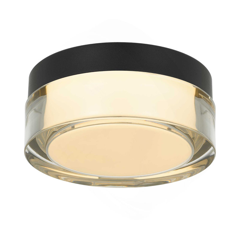 Plafonnier encastré DEL noir 6 pouces, H 2,5 po x l 6 po x P 6 po, Noir
