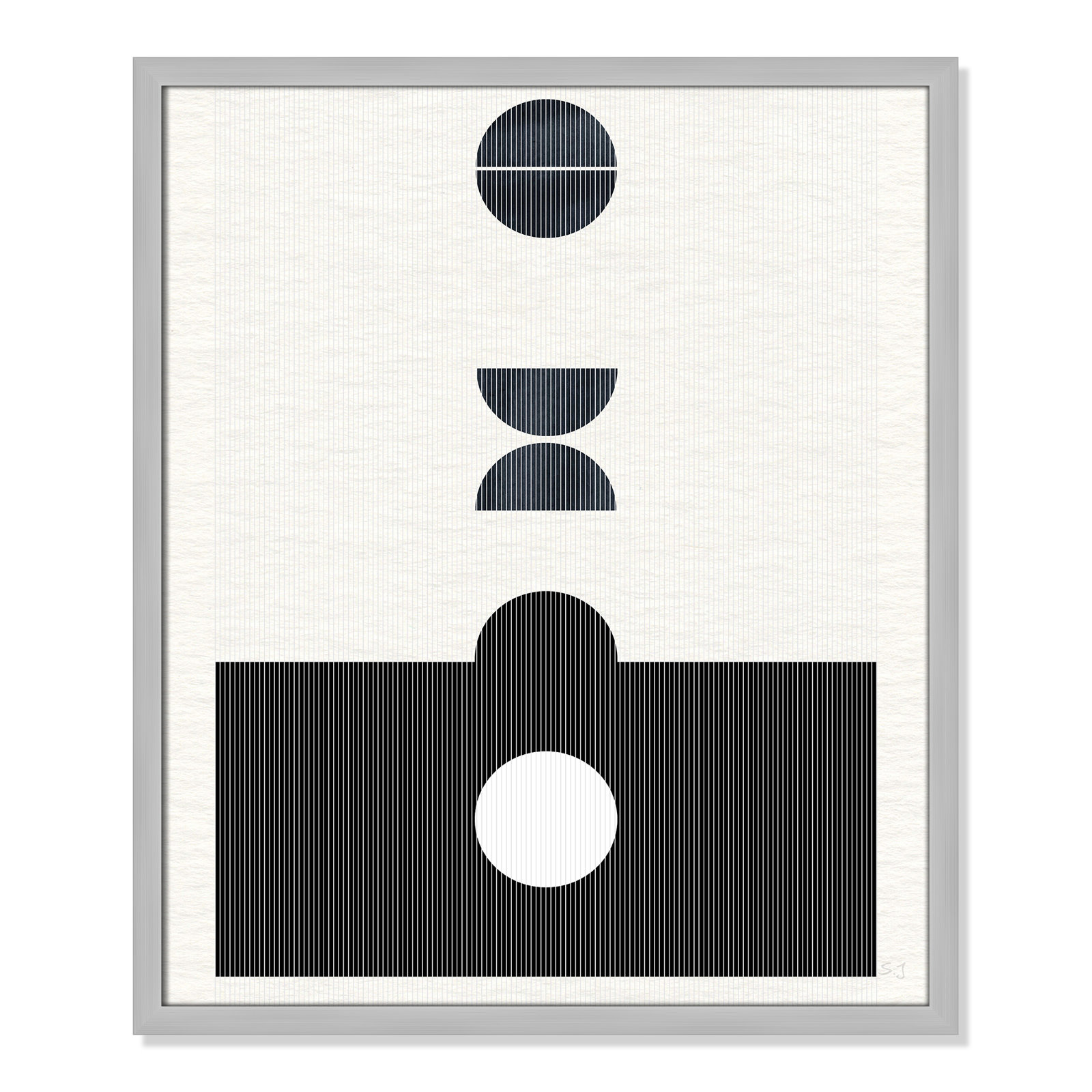 Eclipse I Print by Susan Jill, Matte Silver Framed, 25.5" H x 21.5" W x 0.75" D