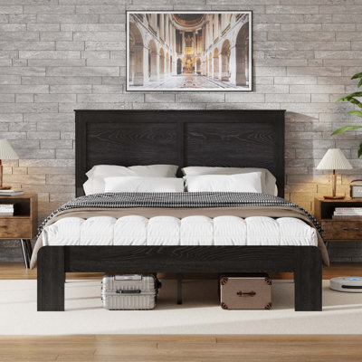 Bed Frame, Wood Platform Bed Frame , Noise Free,No Box Spring Needed And Easy Assembly Tool,Large Under Bed Storage by Latitude Run