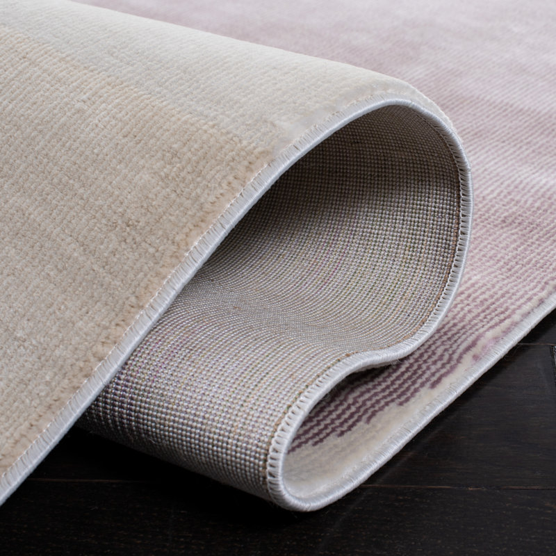 Aslin Geometric Pink/Light Purple Area Rug, Rectangle 12' x 15'