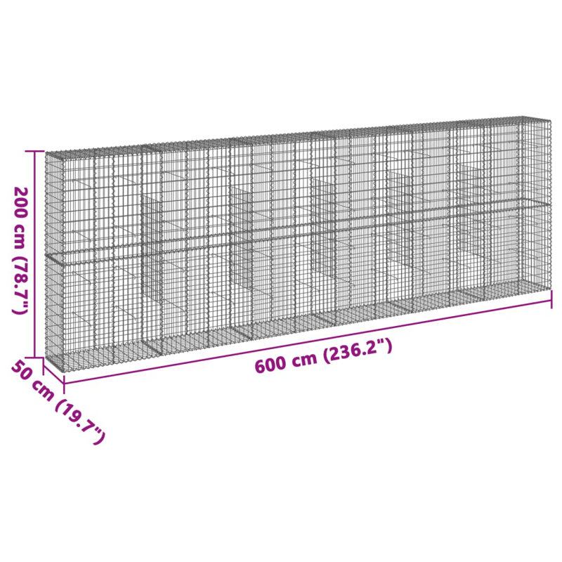 Annot Metal Border Fencing, 200cm H x 600cm W x 50cm D