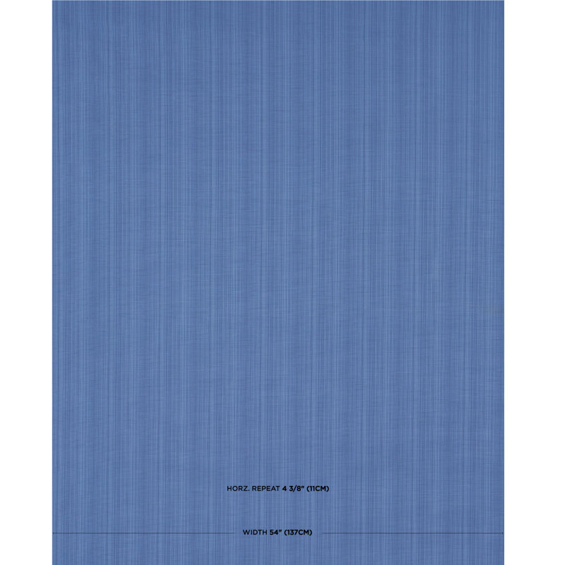 Schumacher x Mark D. Sikes Gracie Solid Strie Fabric, Blue