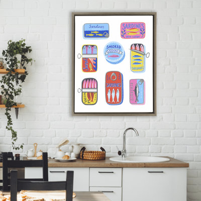 Cadre flottant lumineux et pastel en sardine, design par Bex Morley Design