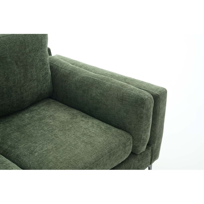 Tasley 2 Seater Chenille Sofa, 2, Breeze Green