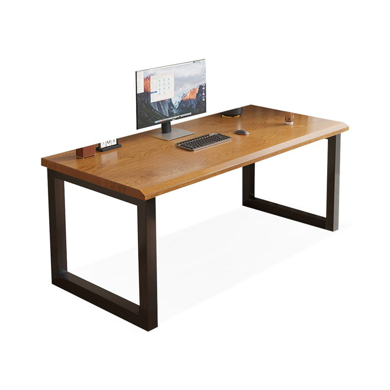 Bureau d'écriture rectangulaire en bois massif noyer, H 29,53 po x l 55,12 po x P 23,62 po