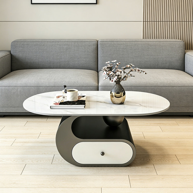 Sevine, Blanc / Gris, H 15,74 po x L 47,24 po x l 23,62 po