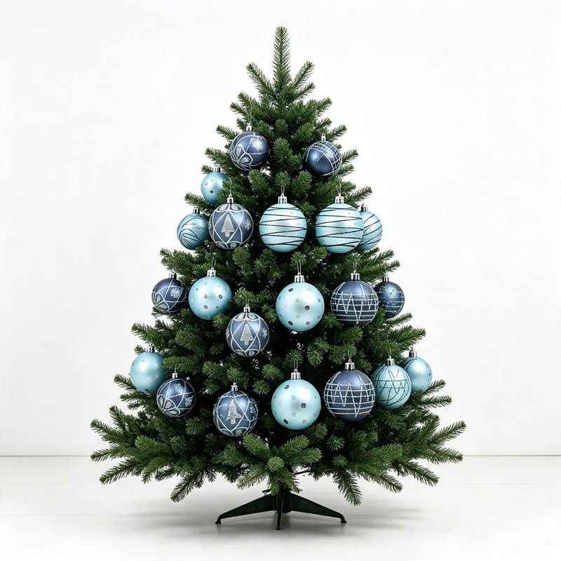 Décorations de Noël - Ensemble de 16 boules décoratives à suspendre pour sapin de Noël, brillantes et festives. Idéales pour décorer votre intérieur.