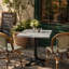 Table carrée avec base en fonte robuste pour bistro, café, bar et maison-1752282002