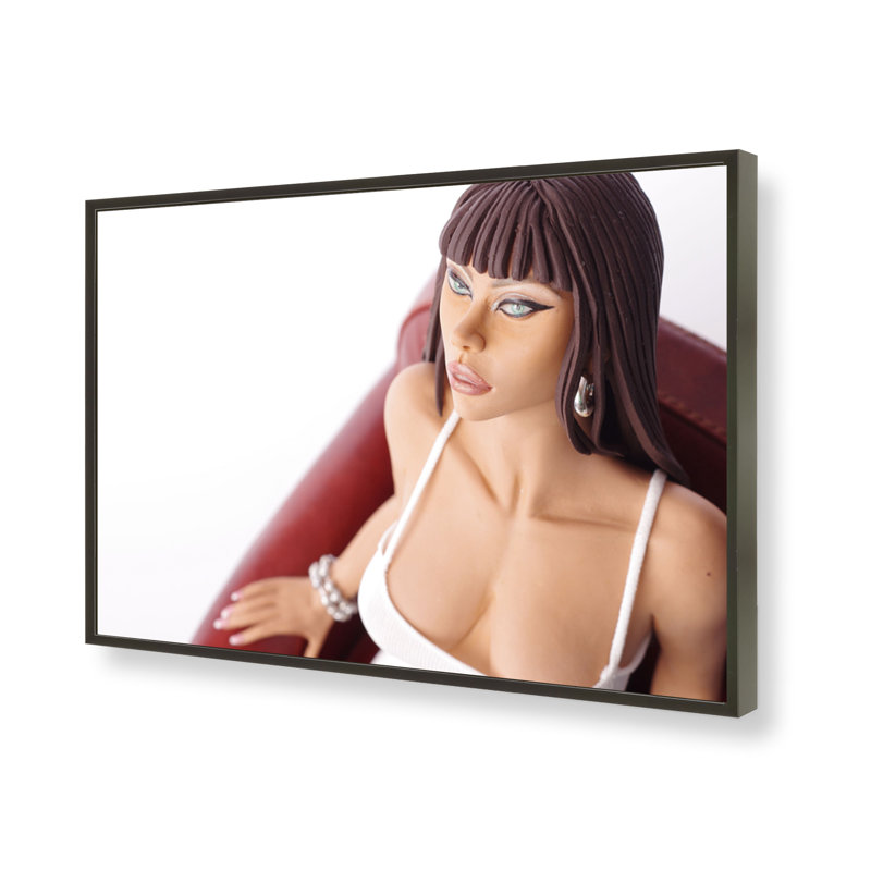 Good Black Art "Nisha" par PJ Harper | Reproduction de photo encadrée en édition limitée pour la maison et le bureau, Noir