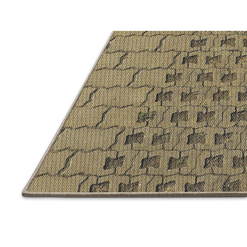 Tapis brun tissé à la machine, Rectangle 3 pi x 5 pi