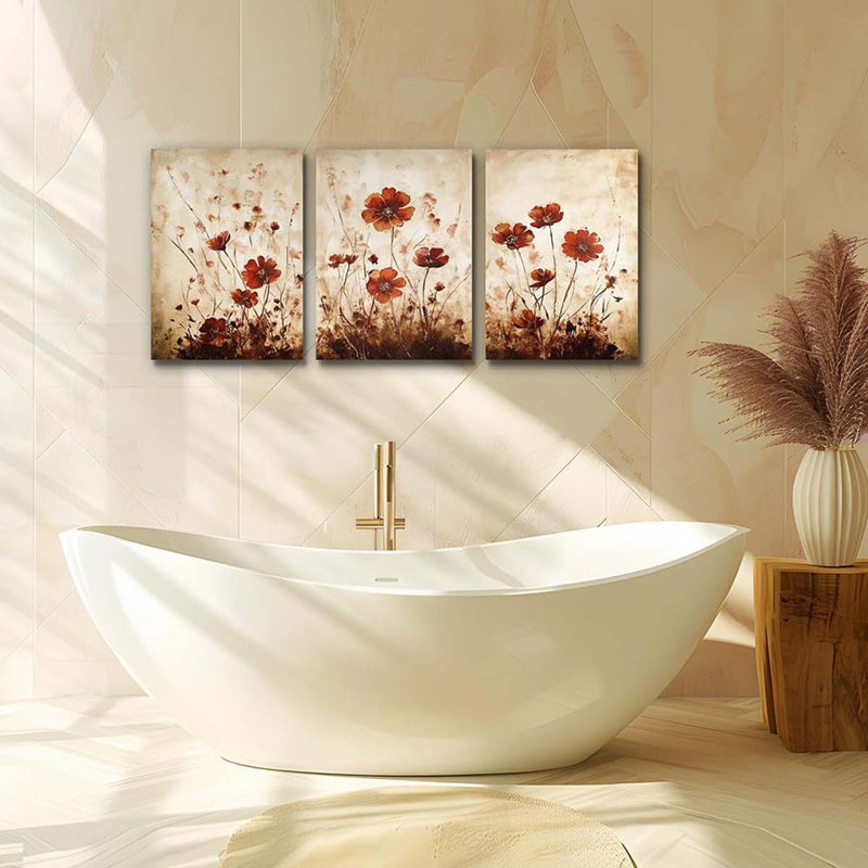 3 Piece Wrapped Canvas Print, 40 cm H x 30 cm W