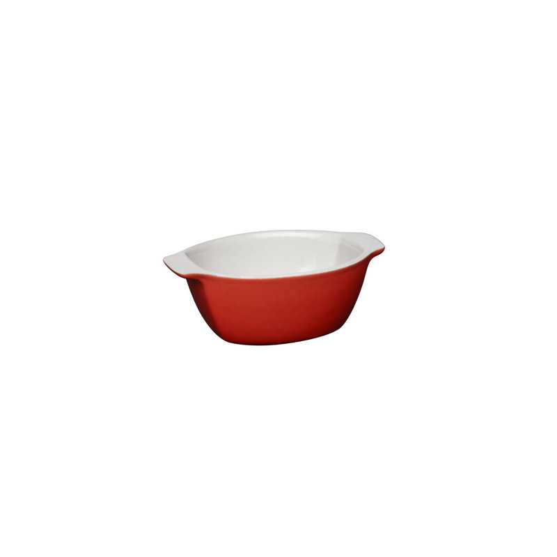 17 Stories Aimil Oval Stoneware Baker Bakeware, Red