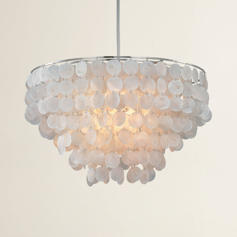6 - Light Dimmable Tiered Chandelier